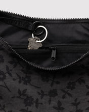 Load image into Gallery viewer, Baggu Medium Nylon Cresent Bag Charcoal Ditsy Floral