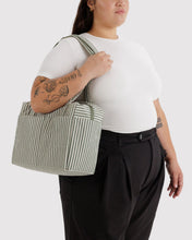 Load image into Gallery viewer, Baggu Everyday Cloud Bag Sage Stripe