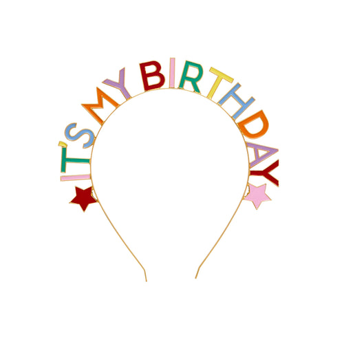 'It's My Birthday' Brights Metal Headband