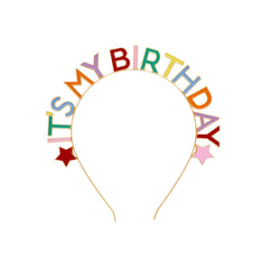 'It's My Birthday' Brights Metal Headband