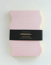 Load image into Gallery viewer, Wavy Shaped Notepad | Pink + Yellow Edge