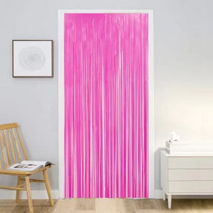 Hanging Curtain Background Neon Pink