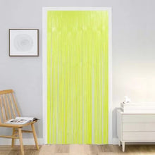 Load image into Gallery viewer, Hanging Curtain Background Neon Yellow