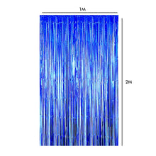Load image into Gallery viewer, Hanging Foil Curtain Background Dark Blue
