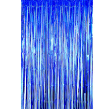 Load image into Gallery viewer, Hanging Foil Curtain Background Dark Blue