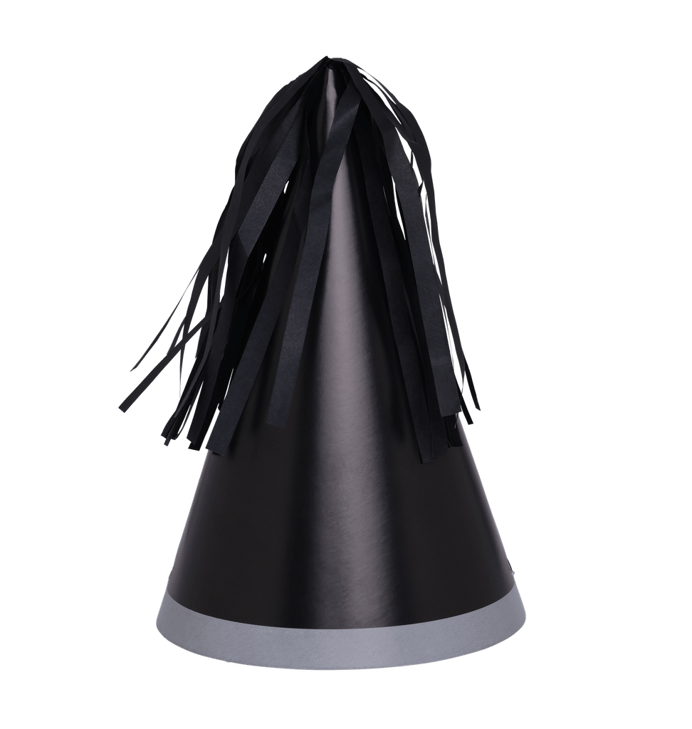 Black Party Hats (Pack 10)