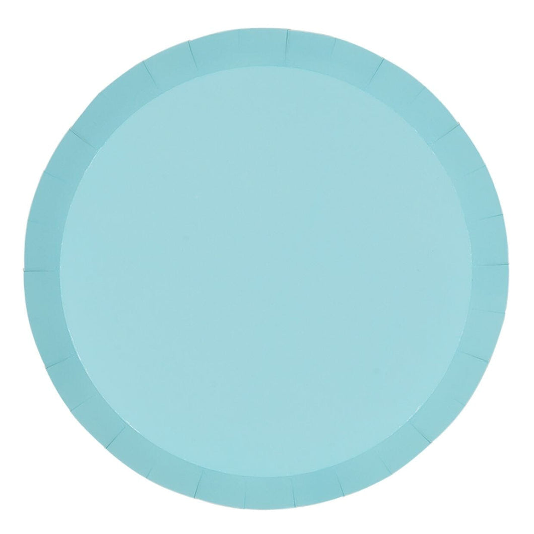 Pastel Blue Plates Large (Pack 20)