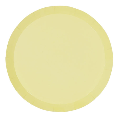 Pastel Yellow Plates Large (Pack 20)
