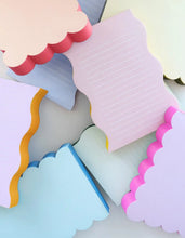 Load image into Gallery viewer, Scalloped Shaped Notepad | Peach + Persimmon Edge