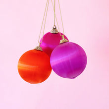Load image into Gallery viewer, Retro Satin Ornaments Set of 9 Mini