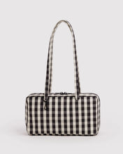 Load image into Gallery viewer, Baggu Nylon Bowler Bag Black &amp; Cream Gingham