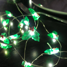 Load image into Gallery viewer, Christmas Holly String Lights