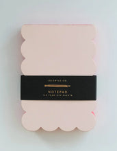 Load image into Gallery viewer, Scalloped Shaped Notepad | Peach + Persimmon Edge