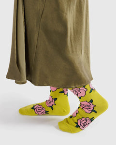 Baggu Crew Socks Rose