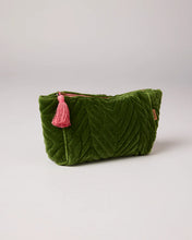 Load image into Gallery viewer, KIP &amp; Co. Moss Velvet Toiletry Bag