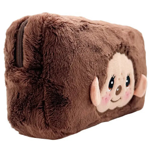 Monchhichi-Kun Face Plush Cosmetic Bag