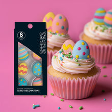 Load image into Gallery viewer, Easter Egg Icing Decorations (Pack 8)
