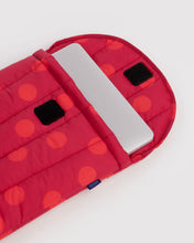 Load image into Gallery viewer, Baggu Puffy Laptop Sleeve 13"/14" Red Polka Dot
