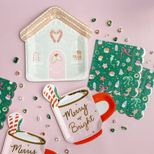 Load image into Gallery viewer, Baking Spirits Bright Dark Green Scalloped Large Napkins