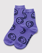 Load image into Gallery viewer, Baggu Crew Sock Lavender Happy