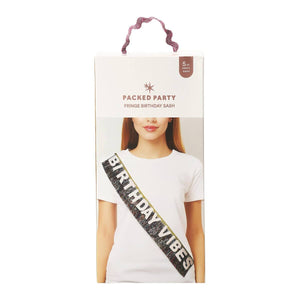 Birthday Vibes Forever Glitter Sash
