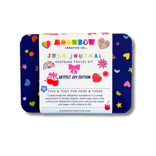 Load image into Gallery viewer, Junk Journal Keepsake Travel Tin Artfelt Joy Edition