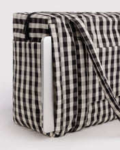 Load image into Gallery viewer, Baggu Small Cloud Carry-On Black &amp; White Gingham