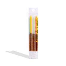 Load image into Gallery viewer, Rainbow Glitter Dipped Candles Cake Candles (Pk12)