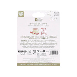 Christmas Bow Saucer Crackers | POS | 8 Pack | Holiday |