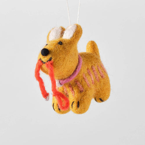 Ginger Dog Hanging Felt Ornament