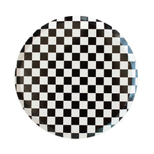 Load image into Gallery viewer, Checkered Black + White Plates Large (Pack 8)