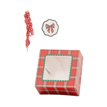 Load image into Gallery viewer, Red Plaid Christmas Cookie Boxes (Pack of 6)