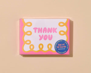 Coquette Letterpress Scallop Thank You Card Set (10)