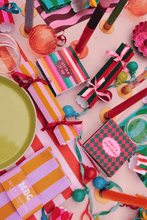 Load image into Gallery viewer, Orange and Blush Pattern Napkins (Set of 2)