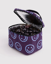 Load image into Gallery viewer, Baggu Puffy Lunch Bag - Indigo Happy