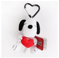 Peanuts Snoopy Heart Key Chain Bag Charm