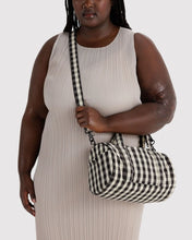 Load image into Gallery viewer, Baggu Nylon Duffle Bag - Black and Cream Gingham