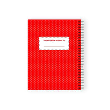 Load image into Gallery viewer, Monchhichi Red Spiral Notebook