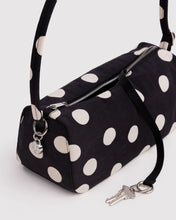 Load image into Gallery viewer, Baggu Nylon Loaf Bag - Black and Cream Polka Dot