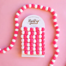 Load image into Gallery viewer, Holiday Pom Pom Garland | Hot Pink