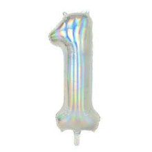 Load image into Gallery viewer, Iridescent Number Foil Balloon 86cm