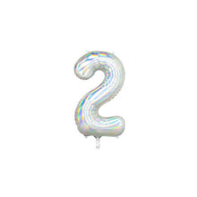 Load image into Gallery viewer, Iridescent Number Foil Balloon 86cm