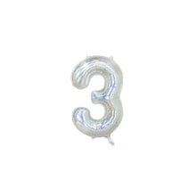 Load image into Gallery viewer, Iridescent Number Foil Balloon 86cm