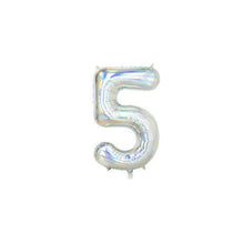 Load image into Gallery viewer, Iridescent Number Foil Balloon 86cm