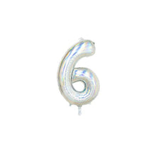 Load image into Gallery viewer, Iridescent Number Foil Balloon 86cm