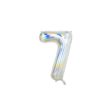 Load image into Gallery viewer, Iridescent Number Foil Balloon 86cm