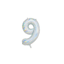 Load image into Gallery viewer, Iridescent Number Foil Balloon 86cm