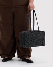 Load image into Gallery viewer, Baggu Medium Nylon Bowler Bag Charcoal Ditsy Floral