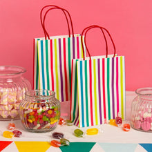 Load image into Gallery viewer, Rainbow Striped Gift Bags (Pack 8)