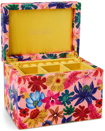 KIP & Co. Wild Flowers In Bloom Velvet Jewellery Box Large